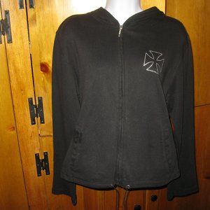 Hooded zip up sweatshirt 100% cotton